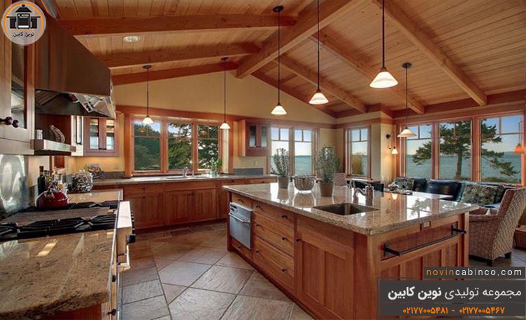 عکس کابینت آشپزخانه جدید و دکور زیبای جنگلی