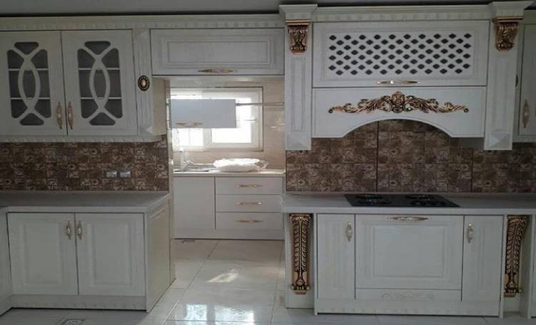 کابینت آشپزخانه روکش چوب سفید