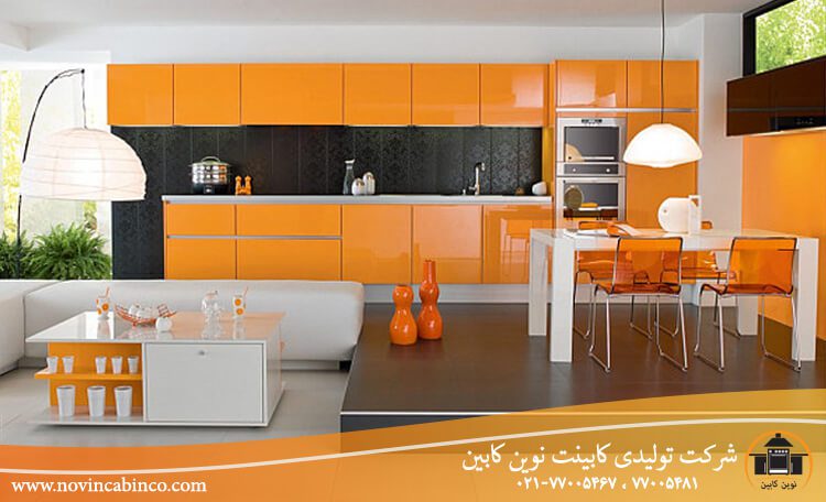 بهترین رنگ بندی نارنجی کابینت مدرن ۲۰۲۰